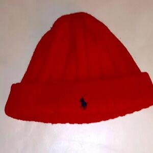 Ralph Lauren Red Knit Polo Cap
